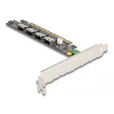 DeLOCK PCI Express x16 Card to 4 x internal SFF-8654 4i NVMe netwerkadapter 