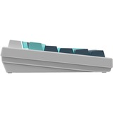 Hello Ganss HS75T GC16, toetsenbord Wit/donkerblauw, US lay-out, Gateron Yellow, 75%, RGB leds, PBT Doubleshot keycaps, hot swap, 2,4 GHz / Bluetooth / USB-C