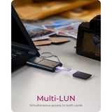 ICY BOX IB-CR204-CU3 2-in-1 kaartlezer Zwart