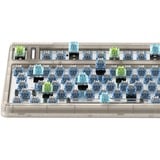 Iqunix OG80 Hitchhiker Wireless Mechanical Keyboard Grijs, US lay-out (QWERTY), Cherry MX Silent Red, 80% (TKL)	, RGB leds, Hot-swappable, PBT, 2.4GHz | Bluetooth 5.1 | USB-C