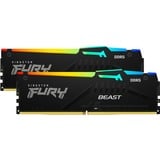 Kingston FURY Beast RGB 64 GB DDR5-5600 (2x 32 GB) werkgeheugen Zwart, KF556C36BBEAK2-64, EXPO
