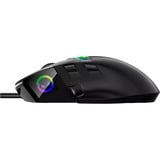 LORGAR MSP80 gaming muis Zwart, 100 - 26000 dpi, RGB, RGB display
