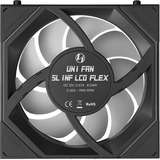 Lian Li UNI FAN SL-INF LCD FLEX RGB case fan Zwart, 120 x 124 x 28 mm, PWM