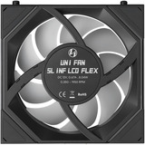 Lian Li UNI FAN SL-INF LCD FLEX RGB case fan Zwart, 120 x 124 x 28 mm, PWM