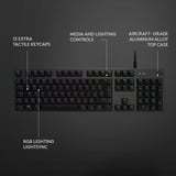 Logitech G512 CARBON LIGHTSYNC RGB Mechanical Gaming Keyboard Zwart, US-International, GX Brown, RGB leds