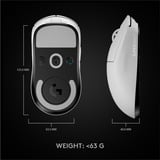 Logitech G PRO X SUPERLIGHT Wireless gaming muis Wit, 100 - 25.600 dpi
