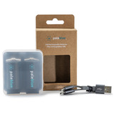 Paleblue C (USB-C) Oplaadbare batterij, 2 stuks Zwart