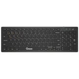 Qware Oldham draadloos toetsenbord Zwart, EU lay-out (QWERTY), Scissor, 2,4 GHz USB | Bluetooth