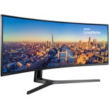 SAMSUNG LC49J890DKRXEN 49" Curved Gaming Monitor Zwart, HDMI, DisplayPort, 3x USB-A 3.2 (5 Gbit/s), USB-B 3.0, 2x USB-C, 144 Hz