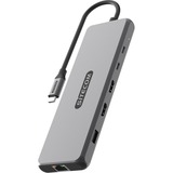 Sitecom 10-in-1 USB4 Power Delivery Multiport dockingstation Grijs