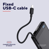 Trust Fiera Snelle powerbank, 10.000 mAh Zwart, USB-C