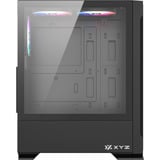 XYZ PC Gear Airone 300-X Mesh midi tower behuizing Zwart | 1x USB-A | 1x USB-C | Tempered Glass