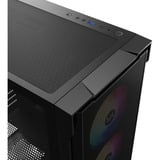 XYZ PC Gear Airone 300-X Mesh midi tower behuizing Zwart | 1x USB-A | 1x USB-C | Tempered Glass
