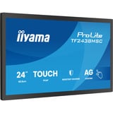 iiyama ProLite TF2438MSC-B2 23.8" monitor Zwart, 120 Hz, HDMI, DisplayPort, Audio, USB, Touch