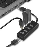 ACT Connectivity USB Hub mini 4 port usb-hub Zwart