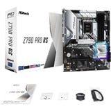 ASRock Z790 PRO RS socket 1700 moederbord Zilver/zwart, RAID, 2.5 Gb-LAN, Wi-Fi, BT, Sound, ATX