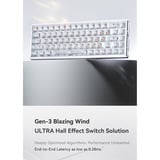 ATK RS6 Ultra+ Series Aluminum Magnetic Switch Keyboard - Sakura Warrior Roze, US lay-out (QWERTY), ATK Ice Blade Pro, 80% (TKL)