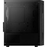 Aerocool Trinity Mini v2 Tower-behuizing Zwart | USB-A 2.0 | 2x USB-A 3.2 (5 Gbit/s) | 2x Audio | Window-kit