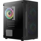 Aerocool Trinity Mini v2 mini tower behuizing Zwart | 3x USB-A | RGB | Tempered Glass