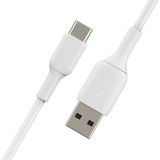 Belkin BOOST CHARGE USB-C/ USB-A kabel, 15 cm Wit, CAB001bt0MWH