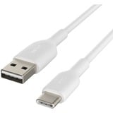Belkin BOOST CHARGE USB-C/ USB-A kabel, 15 cm Wit, CAB001bt0MWH