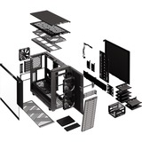 Fractal Design Define 7 Light Tempered Glass Tower-behuizing Grijs | 2x USB-A 2.0 | 2x USB-A 3.2 (5 Gbit/s) | USB-C 3.2 (10 Gbit/s) | 2x Audio | Window-kit