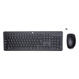 HP 230 draadloze muis- en toetsenbordcombo desktopset Zwart, EU lay-out (QWERTY), Membraan, 100%, 1600 dpi, 2.4 GHz