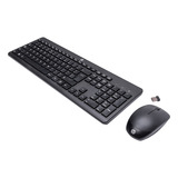HP 230 draadloze muis- en toetsenbordcombo desktopset Zwart, EU lay-out (QWERTY), Membraan, 100%, 1600 dpi, 2.4 GHz