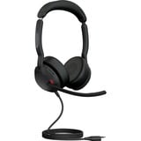 Jabra JBR Evolve2 50 USB-A UC Stereo on-ear headset Zwart