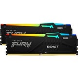 Kingston FURY 64 GB DDR5-4800 Kit werkgeheugen Zwart, KF548C38BBAK2-64, Beast RGB, XMP