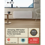 Mill Steel WiFi paneelverwarming PA1300WIFI4, 1300 Watt convector Wit, wifi 2,4 GHz (wifi 6), Bluetooth 5.2, Zigbee 3.0 + App