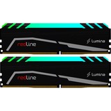 Mushkin 64 GB DDR4-3200 Kit werkgeheugen Zwart, MLA4C320GJJM32GX2, Redline Lumina RGB, XMP