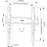 Neomounts Select WL30S-850BL14 vlakke wandsteun bevestiging Zwart