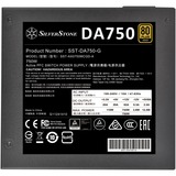SilverStone DA750-G 750W voeding  Zwart, 4x PCIe, Kabel-Management