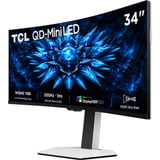 TCL 34C2A 34" curved gaming monitor Zwart, 1x DisplayPort, 2x HDMI, 1x USB-C, 2x USB-A, 200 Hz