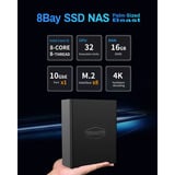 TerraMaster F8 SSD Plus nas Zwart, 1x 10GbE, HDMI, USB