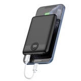 VEGER S11 (W1140) 10000 mAh  powerbank Zwart, PD 22,5W, QC 3.0, 2A, USB-A, USB-C, Micro-USB