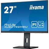 iiyama ProLite XUB2792HSU-B5 27" Monitor Zwart, 75 Hz, VGA, HDMI, DisplayPort, USB, Audio 