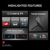 ASUS ROG Strix XG129C 12.3" touchscreen gaming monitor Zwart, 2x USB-C, Touch