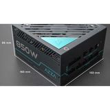 AZZA PSAZ-850G14 850W voeding  Zwart, 4x PCIe, Kabel-Management