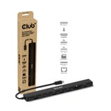 Club 3D 10-1 Portable Dock USB Type-C 10Gbps to HDMI 8K30Hz PD3.1 Max.140 Watt dockingstation Zwart, HDMI, USB-C, LAN