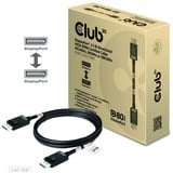 Club 3D DisplayPort 2.1 Bi-Directional VESA DP80 Certified Kabel 4K 240 Hz Zwart, 1,2 meter