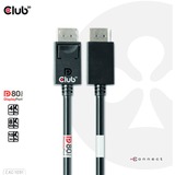 Club 3D DisplayPort 2.1 Bi-Directional VESA DP80 Certified Kabel 4K 240 Hz Zwart