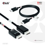 Club 3D DisplayPort 2.1 Bi-Directional VESA DP80 Certified Kabel 4K 240 Hz Zwart