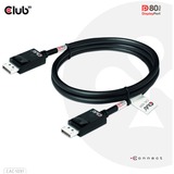 Club 3D DisplayPort 2.1 Bi-Directional VESA DP80 Certified Kabel 4K 240 Hz Zwart