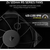 Corsair NAUTILUS 240 RS waterkoeling Zwart, 4-pins PWM fan-connector
