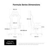 DXRacer FORMULA L Black Fabric gamestoel Zwart