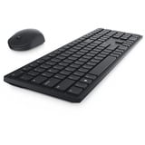 Dell Professioneel draadloos toetsenbord en muis - KM5221W, desktopset Zwart, EU lay-out (QWERTY), 1600 dpi