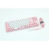 Ducky MIYA Pro Sakura V1, toetsenbord Roze/wit, US lay-out, Cherry MX Silent Red, 65%, roze leds, Dye Sub PBT keycaps