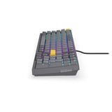 ENDORFY Celeris 1800 RGB mechanisch gaming toetsenbord Grijs, US lay-out (QWERTY), ENDORFY Yellow by Gateron, 100%, ARGB, PBT keycaps, Hot-swap, Bluetooth / USB-C / 2.4 GHz